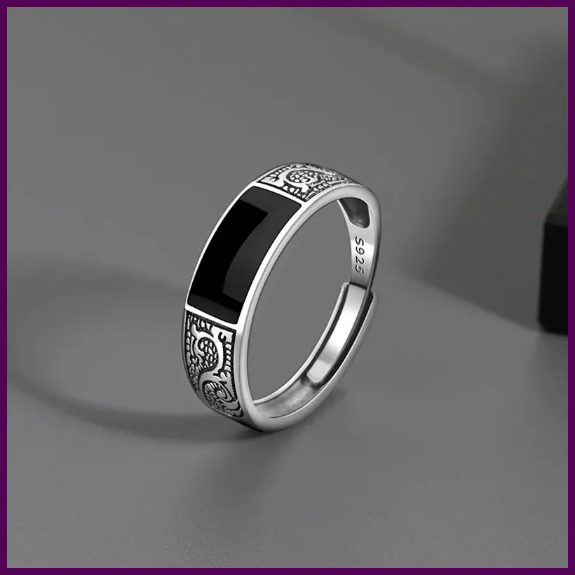 Fashion Simple Dragon Pattern Rings for Men and Women Gift Retro Hip Hop Copper