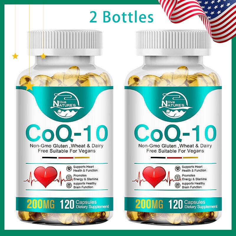 CoQ 10 Coenzyme Q10 Softgels 200mg, 240 Capsules - Vegetarian Non-GMO ubiquinone
