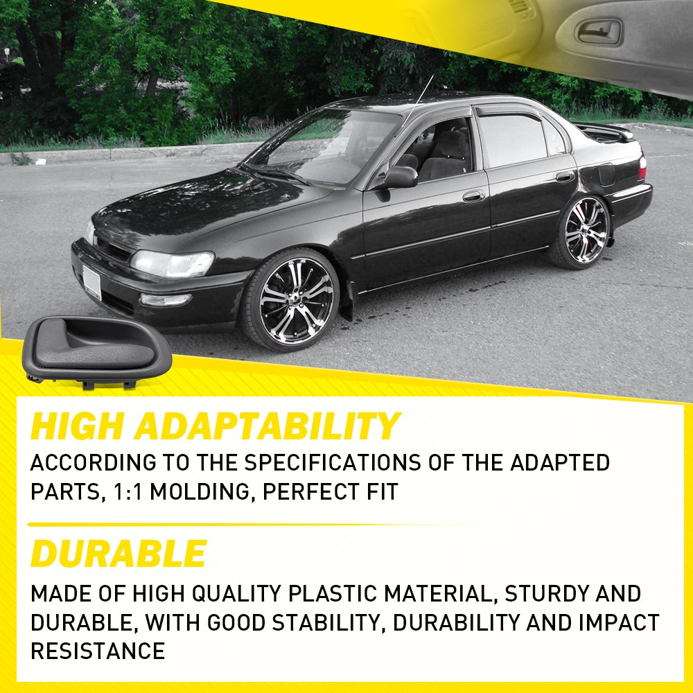 Gray Inner Inside Interior Door Handle Left & Right Set for 93-97 Corolla NEW