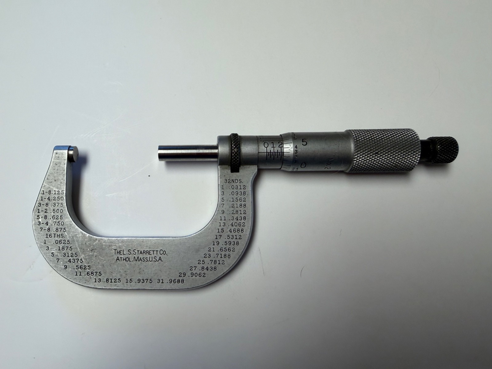 L -S STARRETT NO. 2 OUTSIDE MICROMETER