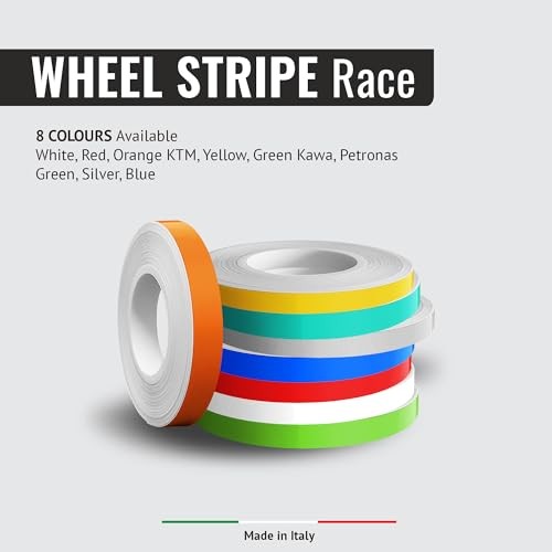Racing Wheel Stripes with Applicator Tool, Red Race, 7 mm x 7 mt