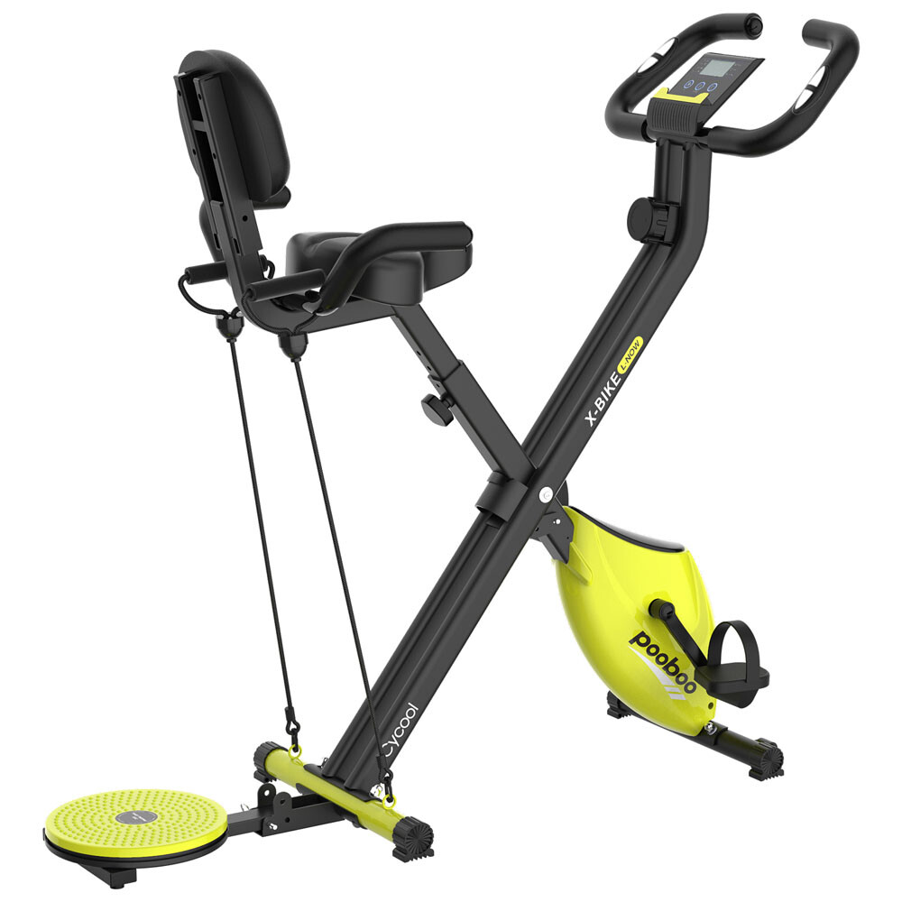 4in1 Folding Exercise Bike Indoor Cycling Bike Stationary Bike Magnetic X Bike
