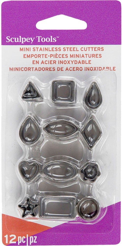 Premo Sculpey Mini Metal Cutters 12/Pkg Geometric