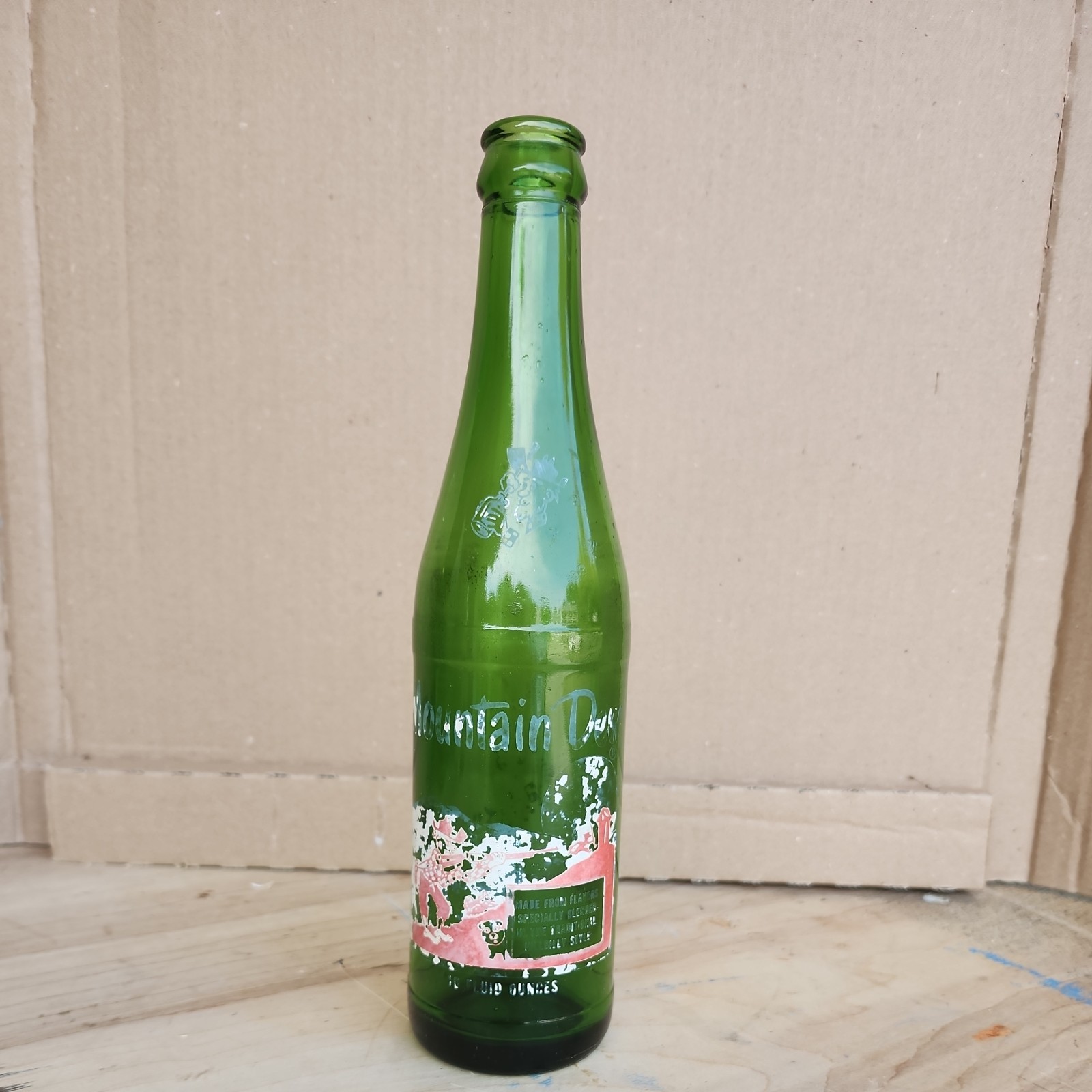 RARE RED HEAD 1964 Mountain Dew Hillbilly Bottle 12 oz Vintage