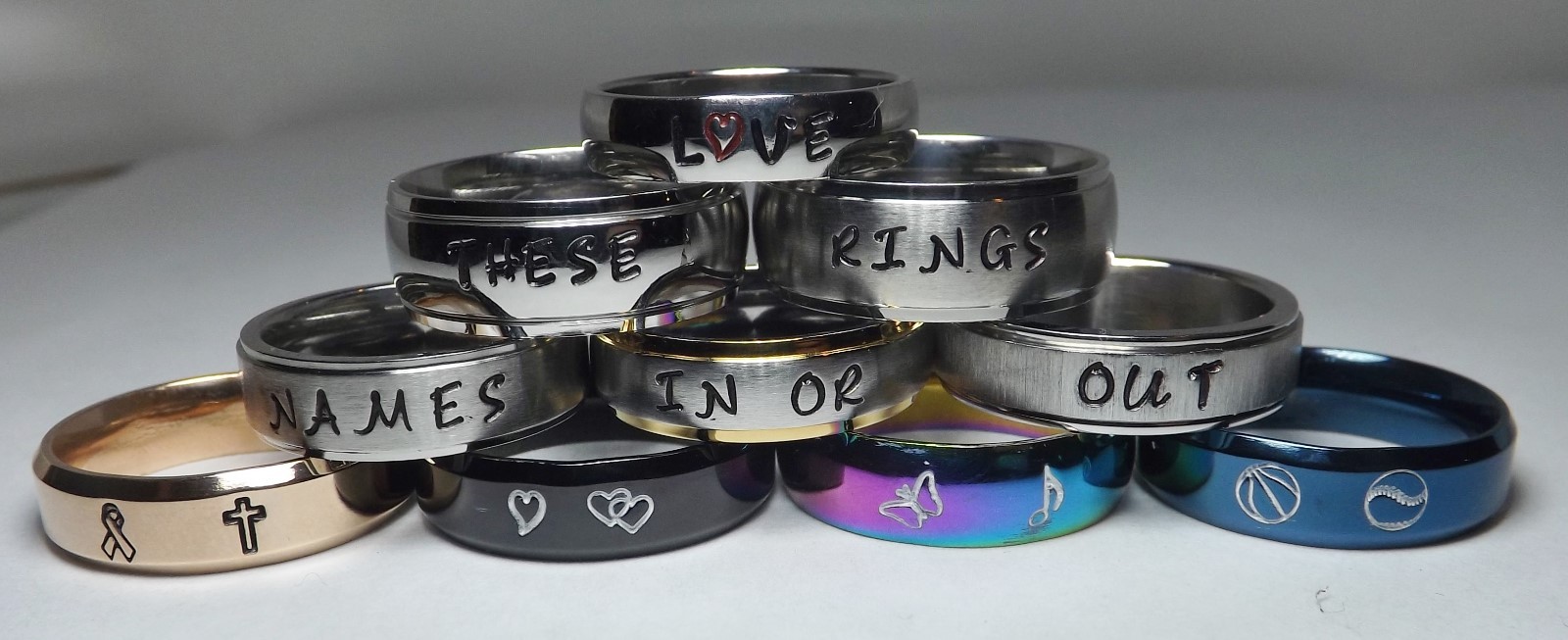 Personalized name ring, Mother Rings, Wedding Rings, Memory Rings, Keepsake ring