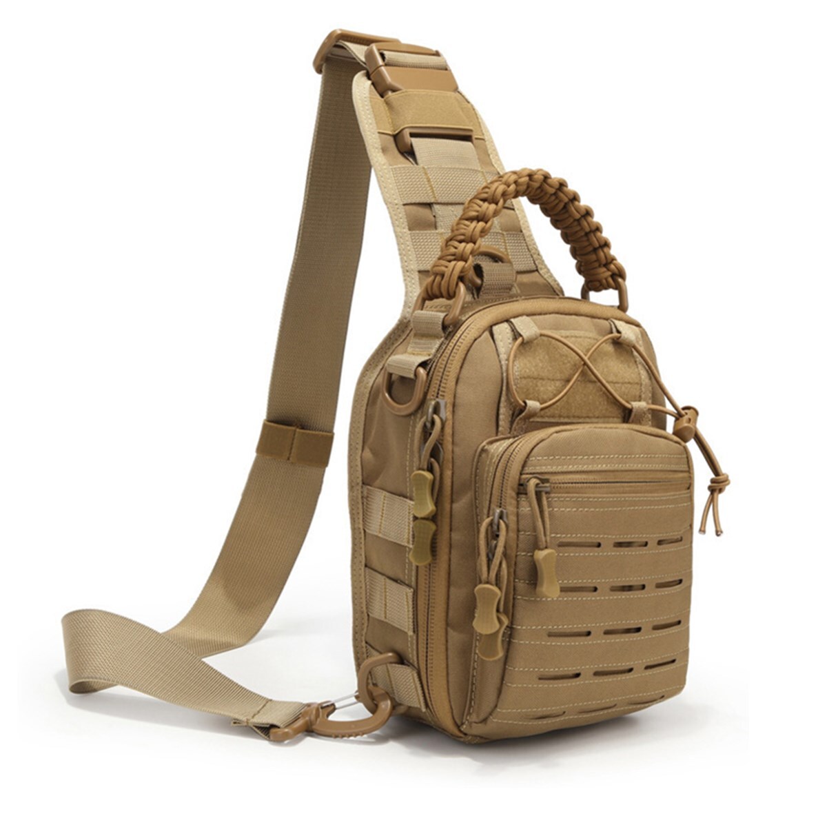 Tactical Compact Concealed Carry Sling Bag Cut Molle Pistol Holster EDC Single