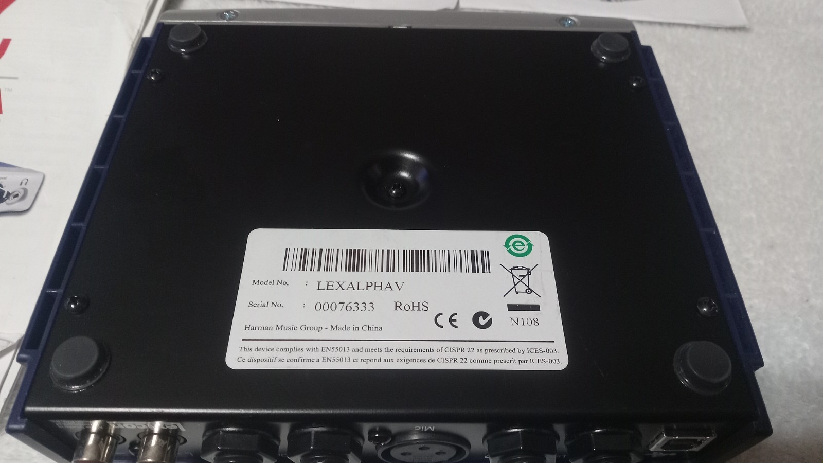 Lexicon Alpha Digital Recording USB Interface Model LEXALPHAV