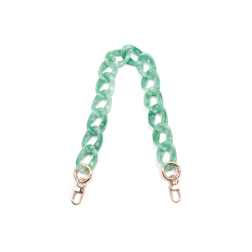 17.7"/45cm Fashion Shoulder Bag Strap Handbag Chain Strap for DIY Short Green