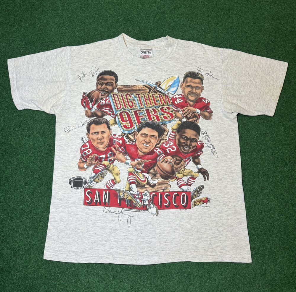 San Francisco 49ers RARE Dig Them 9ers Caricature T Shirt rare tee HN1945