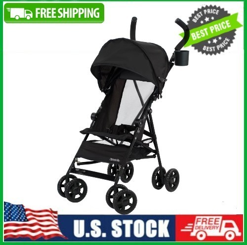 Kolcraft Cloud Umbrella Unisex 9.5 lb. Stroller, Black for Child/Toddler