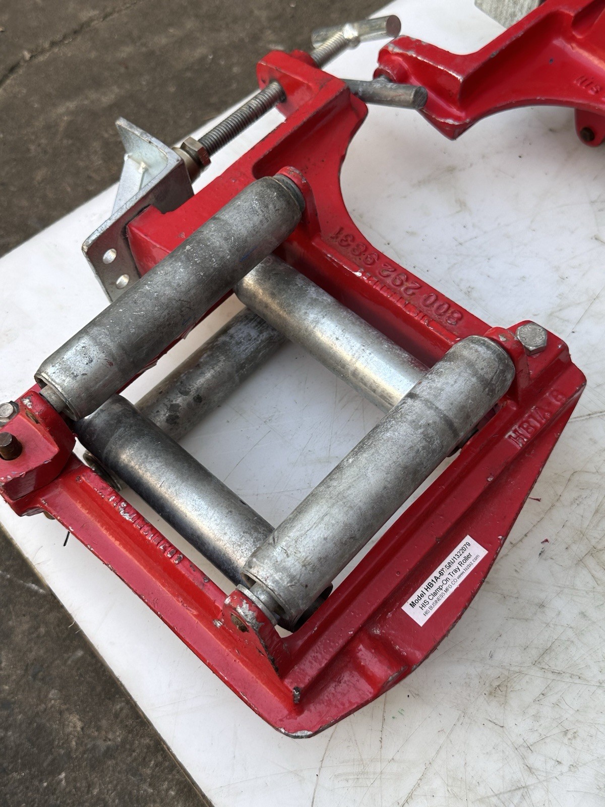 5 Clamp-on Tray Rollers HB1A-6" His Business mfg.