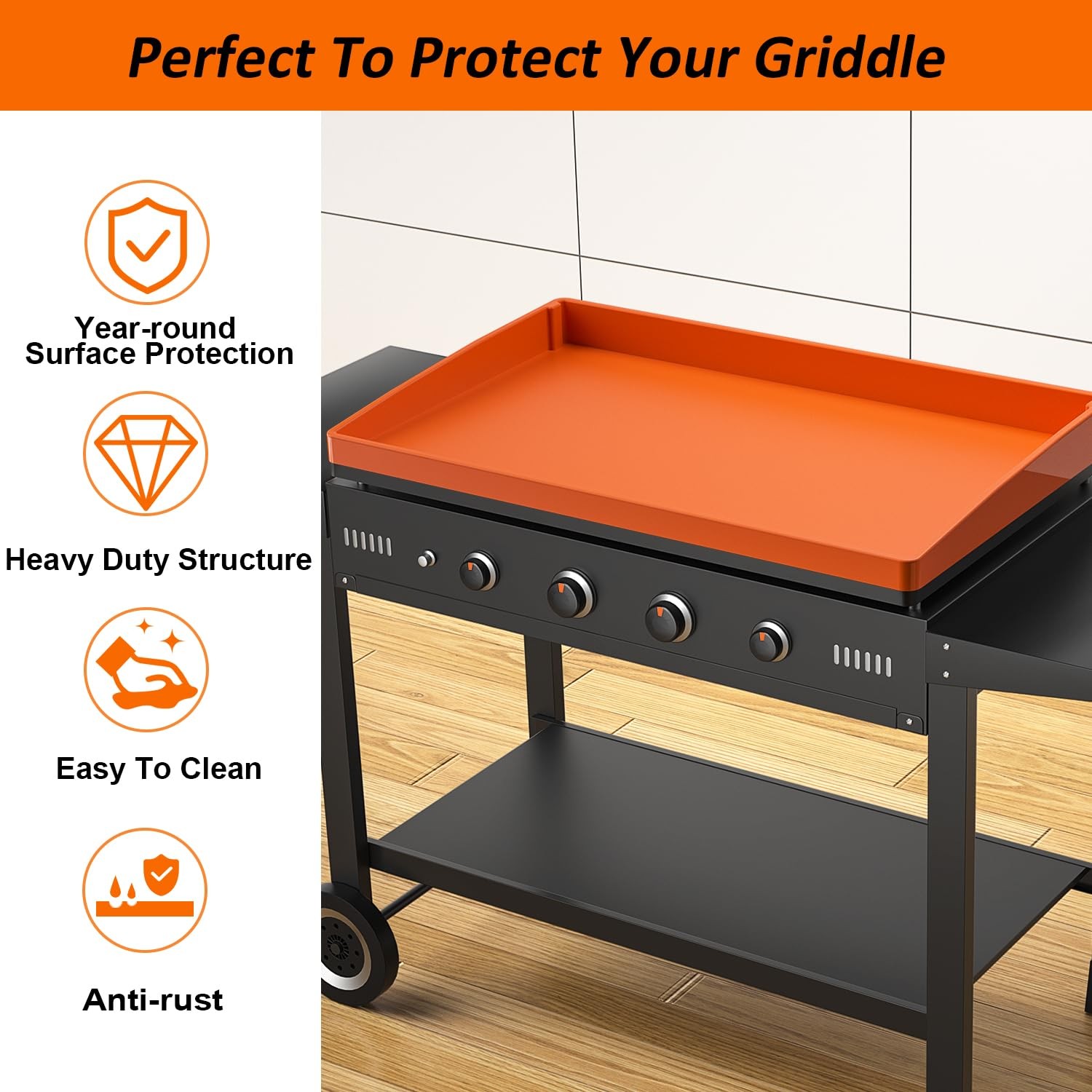 ​Silicone Grill Cover for Blackstone 28 Inch Griddle | Full Coverage Protecto...