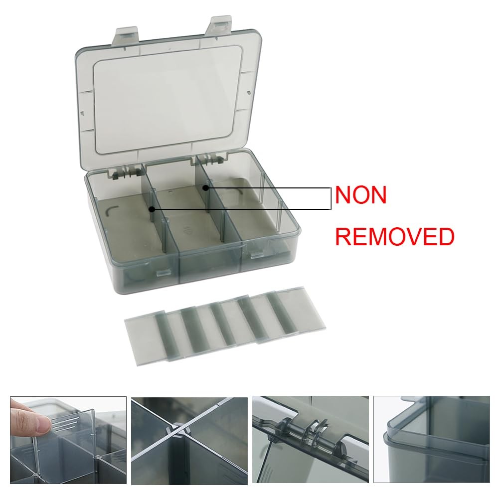 Vidifor 9 Grids Art Craft Supply Organizer 9 1 Pack, Translucent grey