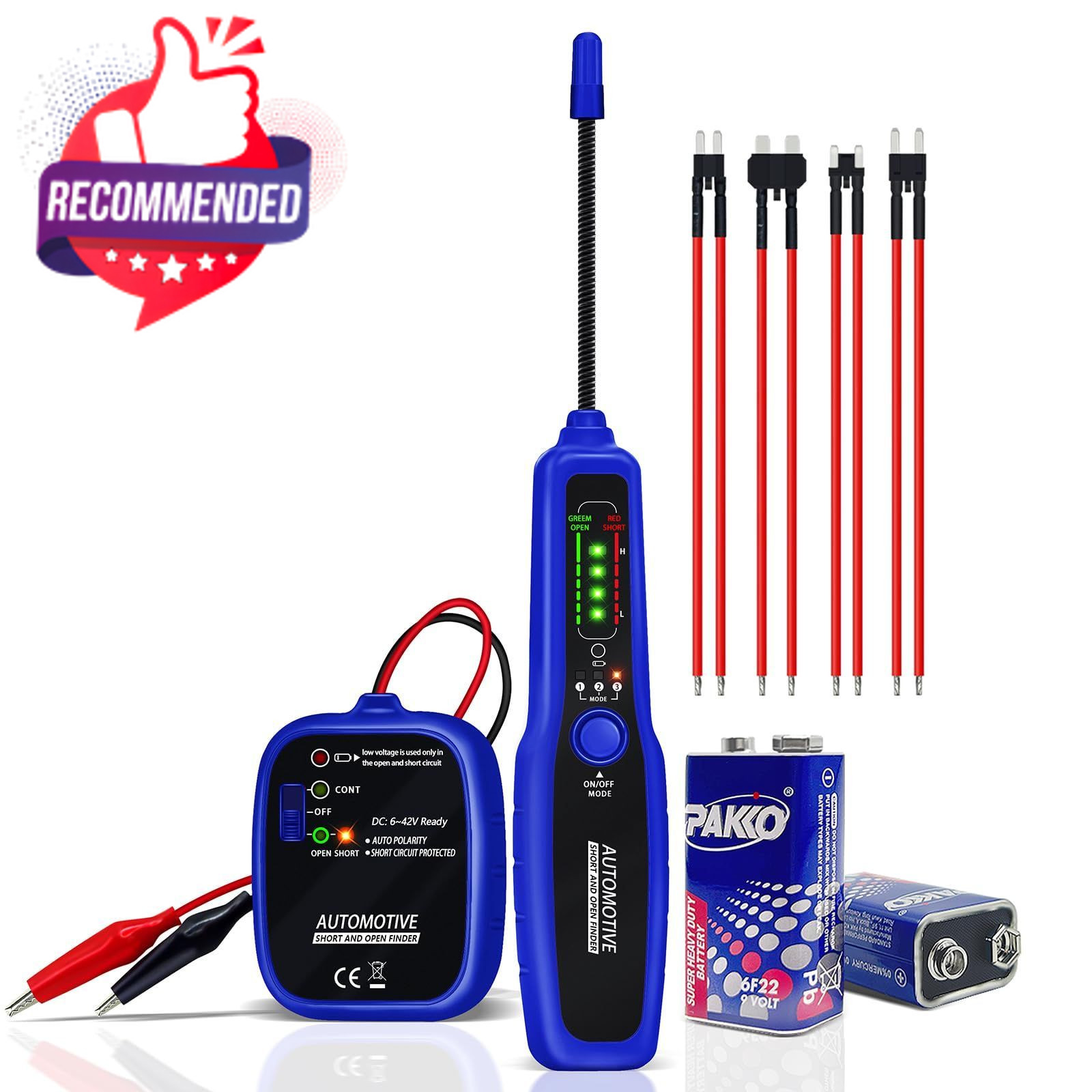 Automotive Wire Tracer Electrical Open Short Finder Circuit Tester Blue Portable