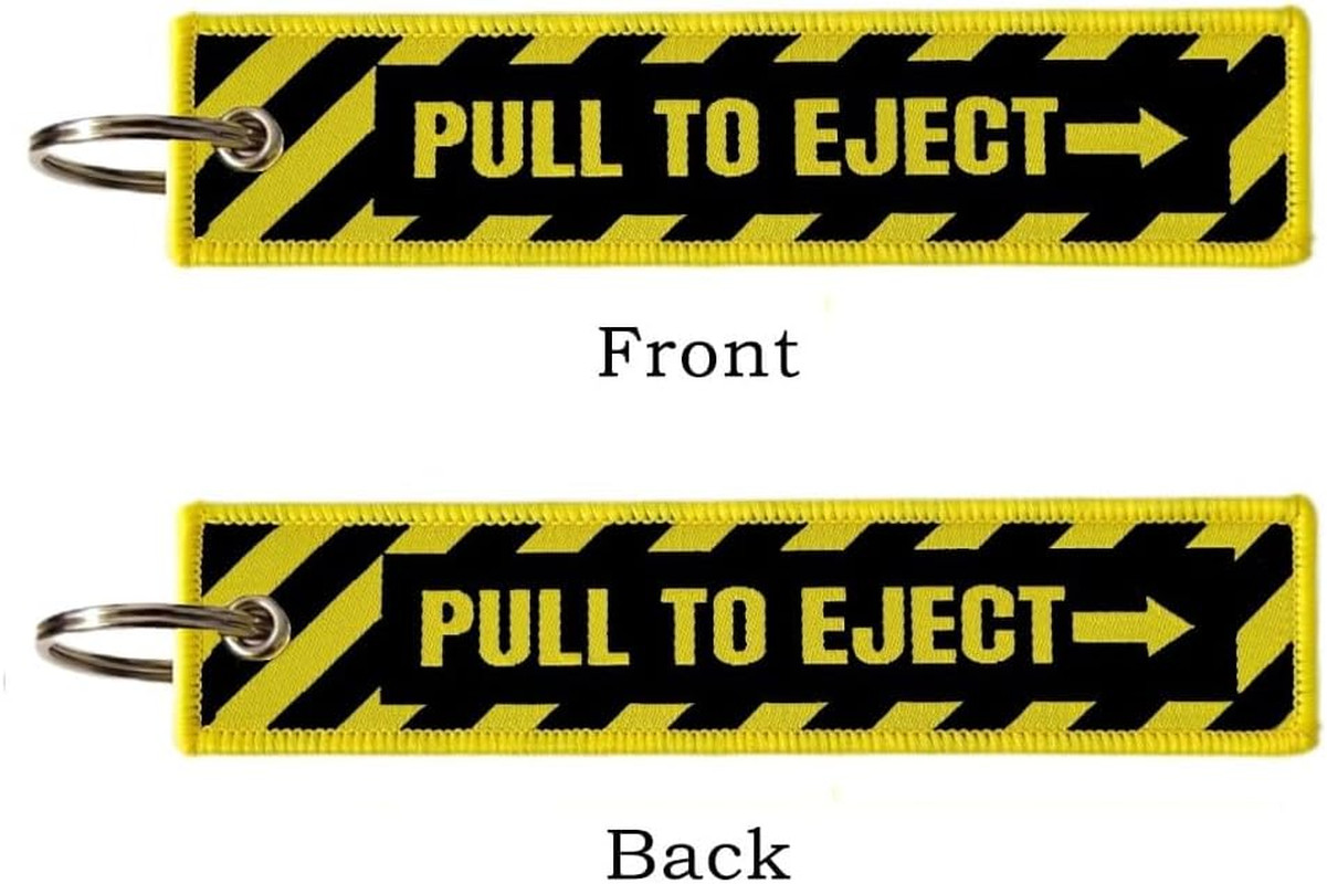 3 Pack Pull To Eject, Key Chain Tag with Key Ring - Keys, Cars, Motorcycles, Bac