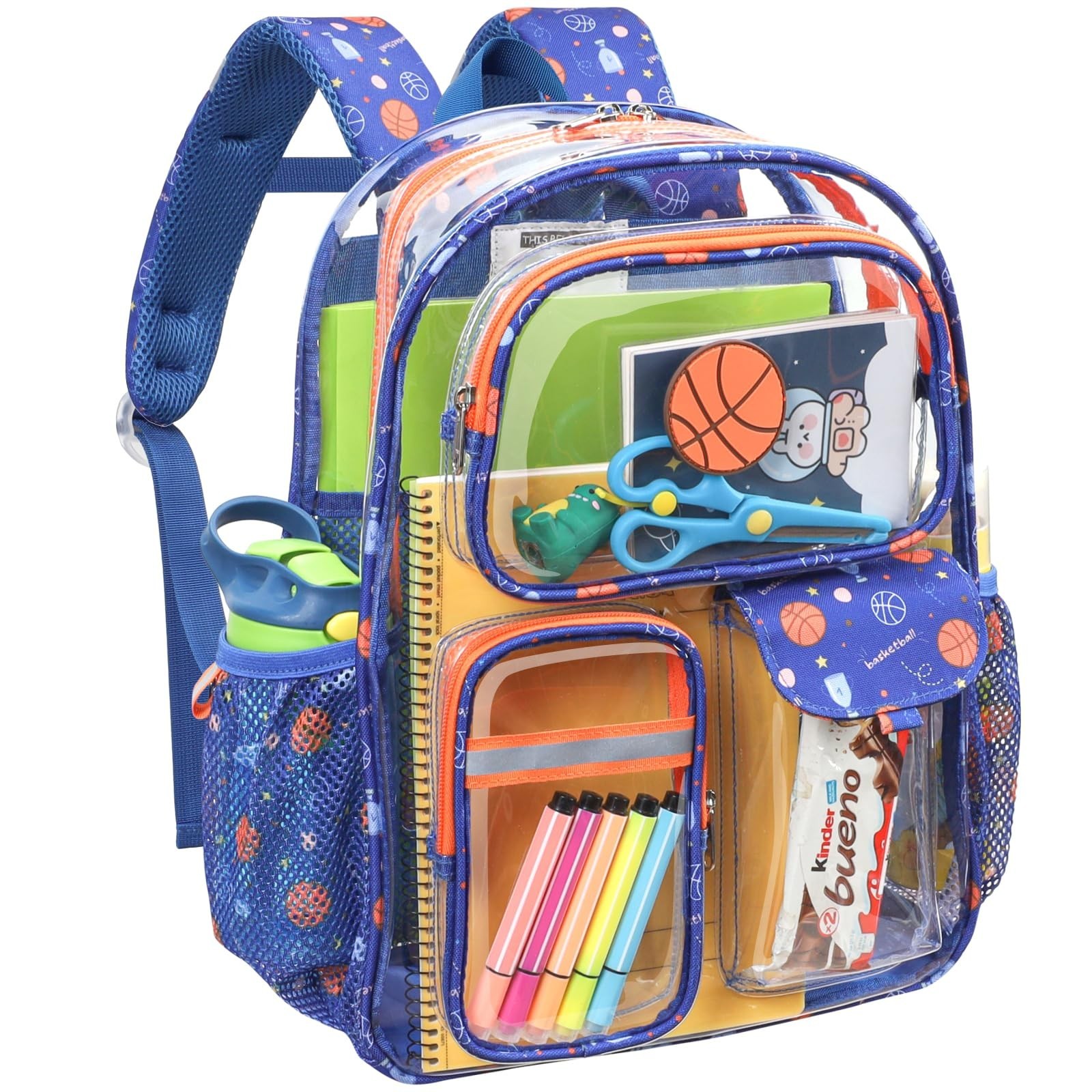 Bagseri Clear Backpack for Boys - 15 Inch School Bookbag for Kids Ages 5-7 | ...
