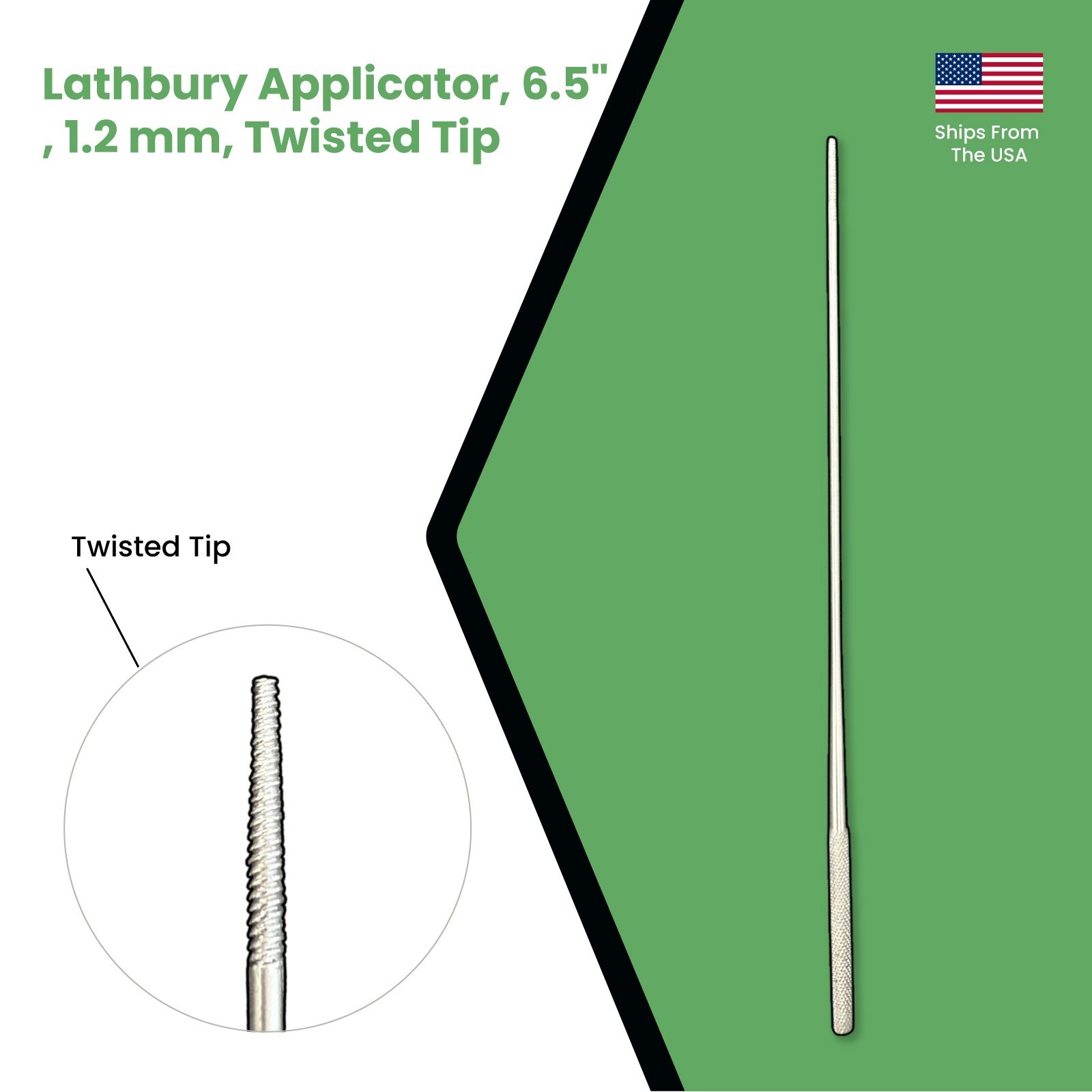 Lathbury Applicator, 6.5", 1.2 mm, Twisted Tip
