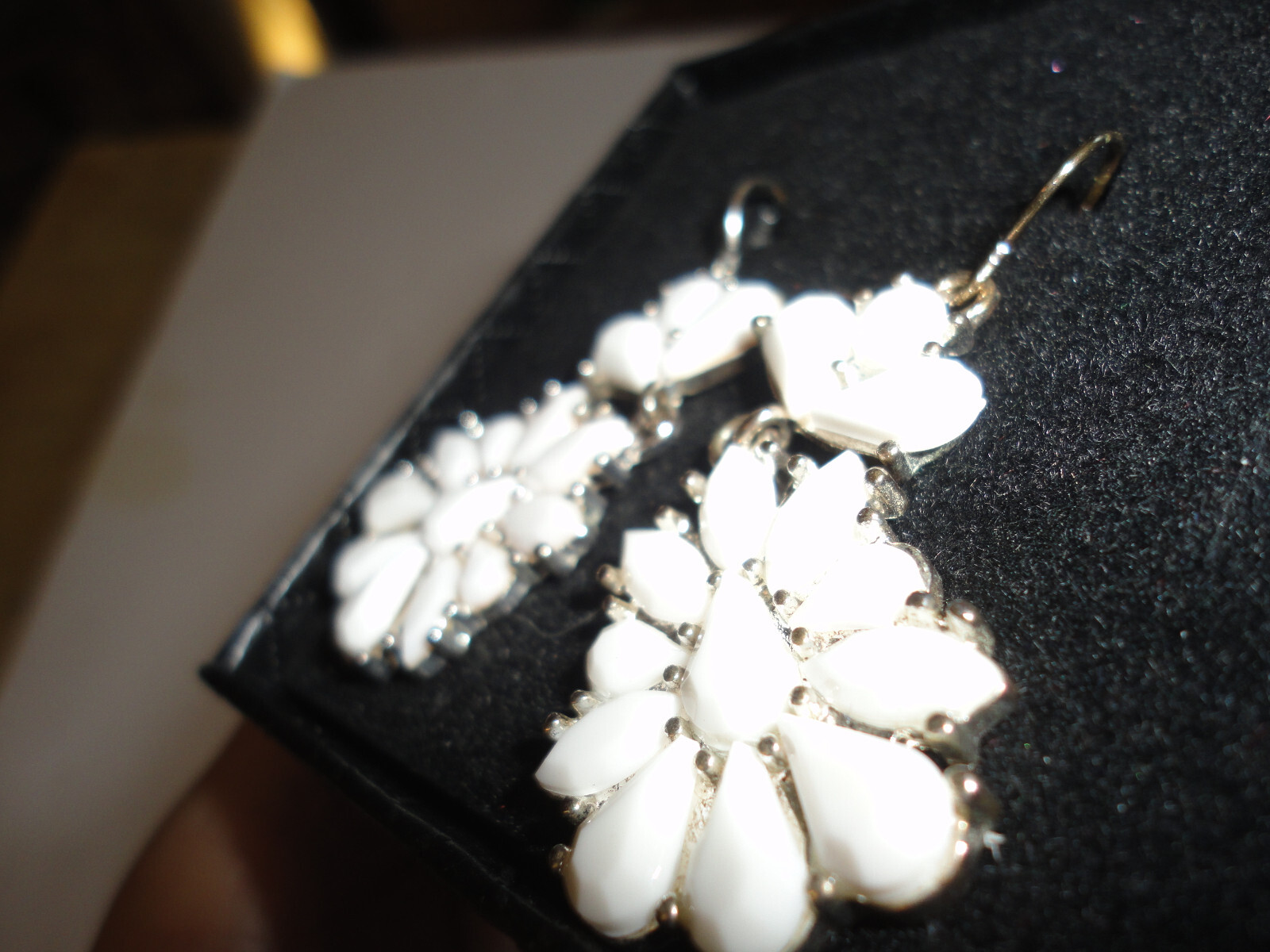 2 Pair Vintage Pierced Earrings Dangle Hook Wire