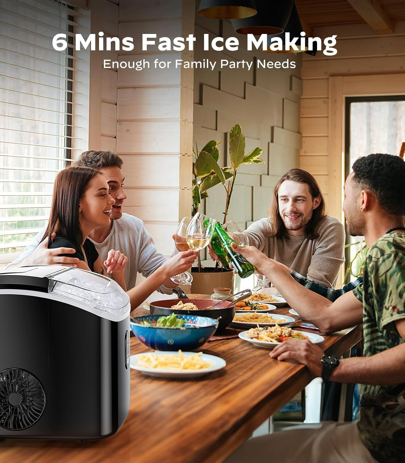 Nugget Ice Maker Countertop, Silonn Chewable Pellet Ice Machine With Function,