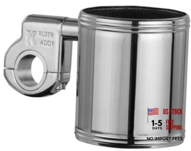 Chrome Cup Holder Bar Mount 7/8, 1, 1 1/4