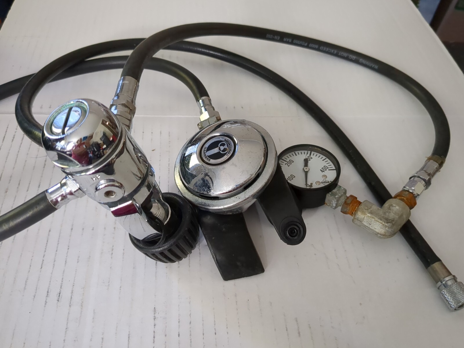 US AQUA-LUNG U.S. DIVERS Stage Regulator Set with conshelf 14 READ FULLY