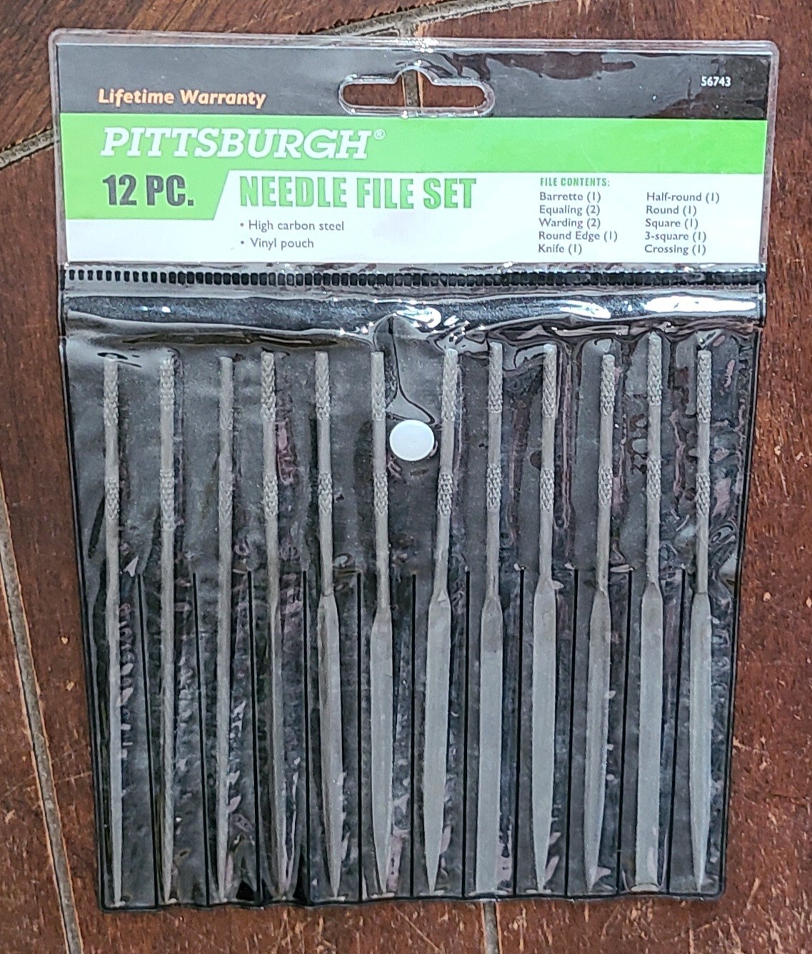 12pc. Needle File Set with Pouch ~High Carbon Steel~ Item #56743