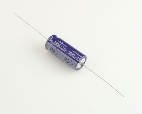 2Pcs Nichicon 1000uf 35v AXIAL Electrolytic Capacitors (Replacing 25v 16v 10v )