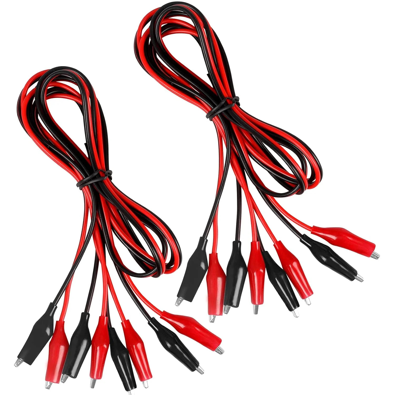 4 Groups 1M Alligator Clips Electrical, Insulated Test Leads with Alligator Clip