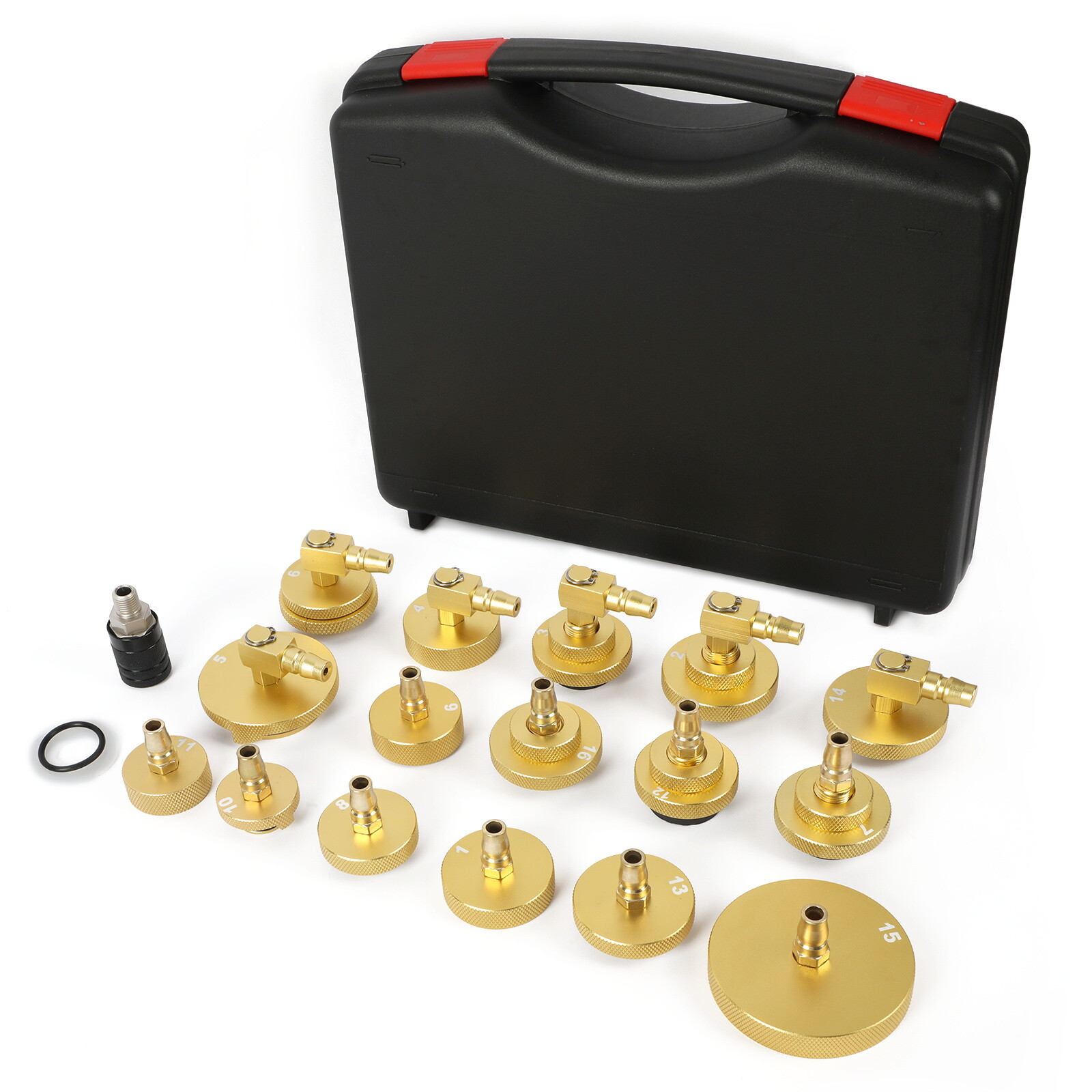 Portable Brake Bleeding Kit Brake & Clutch Bleeder Master Cylinder Adapter Set