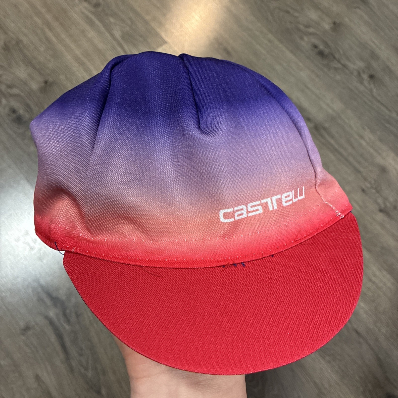 Castelli Cycling Hat one size stretch fit biking cap Italy red purple Bike Race