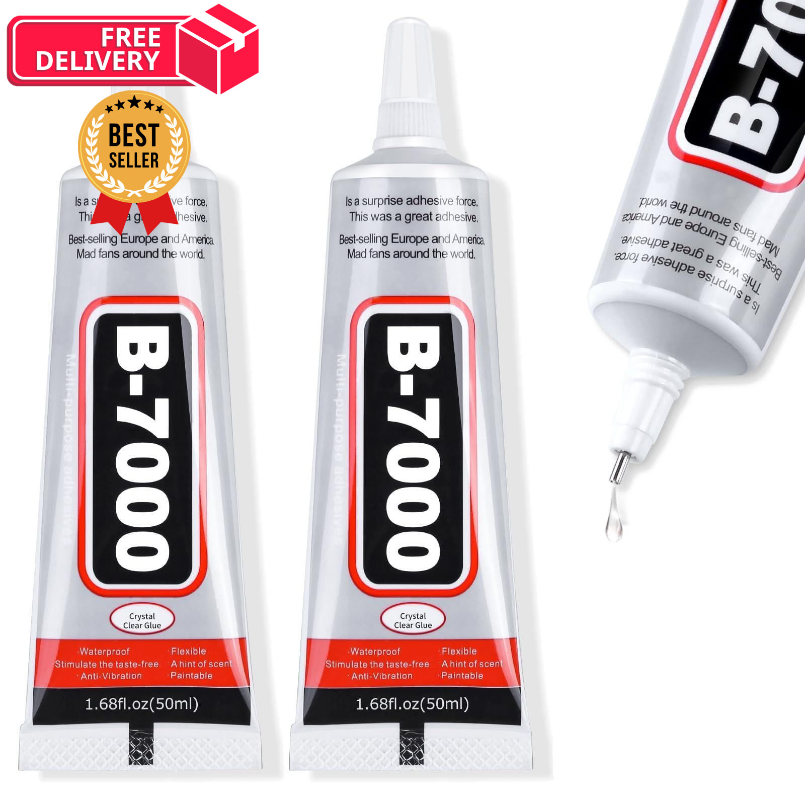 Cruzix B-7000 Super Adhesive Glue, Industrial Strength B7000 Glues Clear