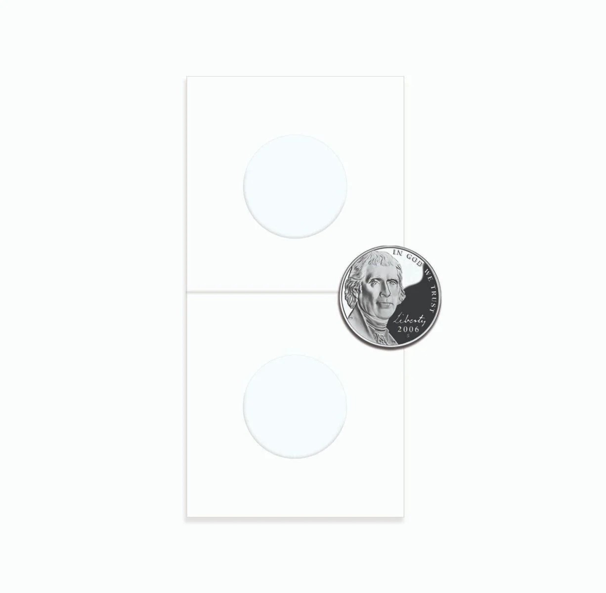 NEW (100 pk) BCW Coin Paper Flip- Nickel
