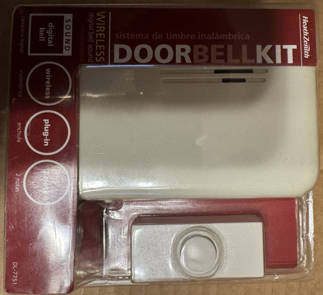 Heath Zenith - Wireless Digital Bell Sound Doorbell Kit- DL-7751