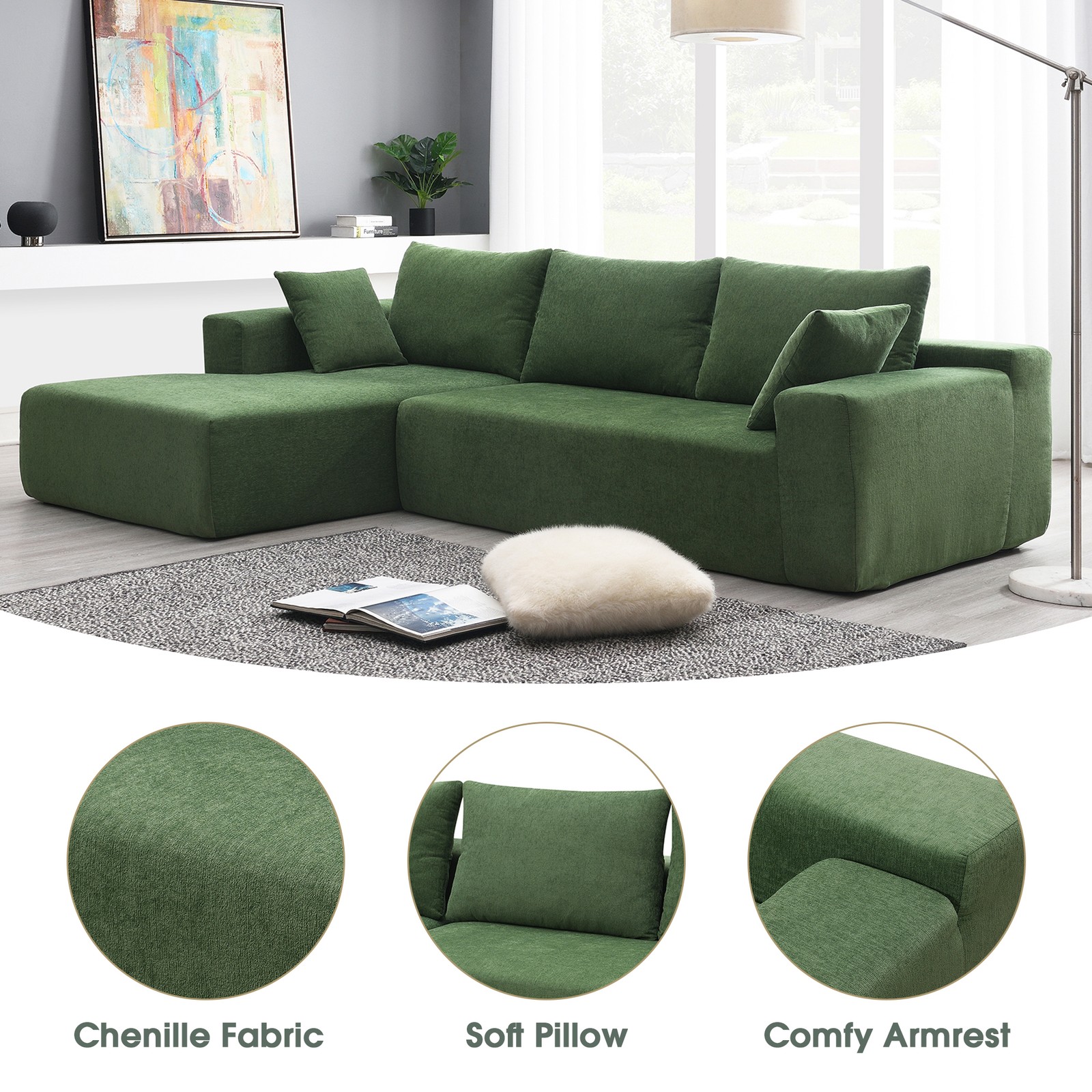 Modern minimalist compressed sofa cushions, free combination for 2 PCS