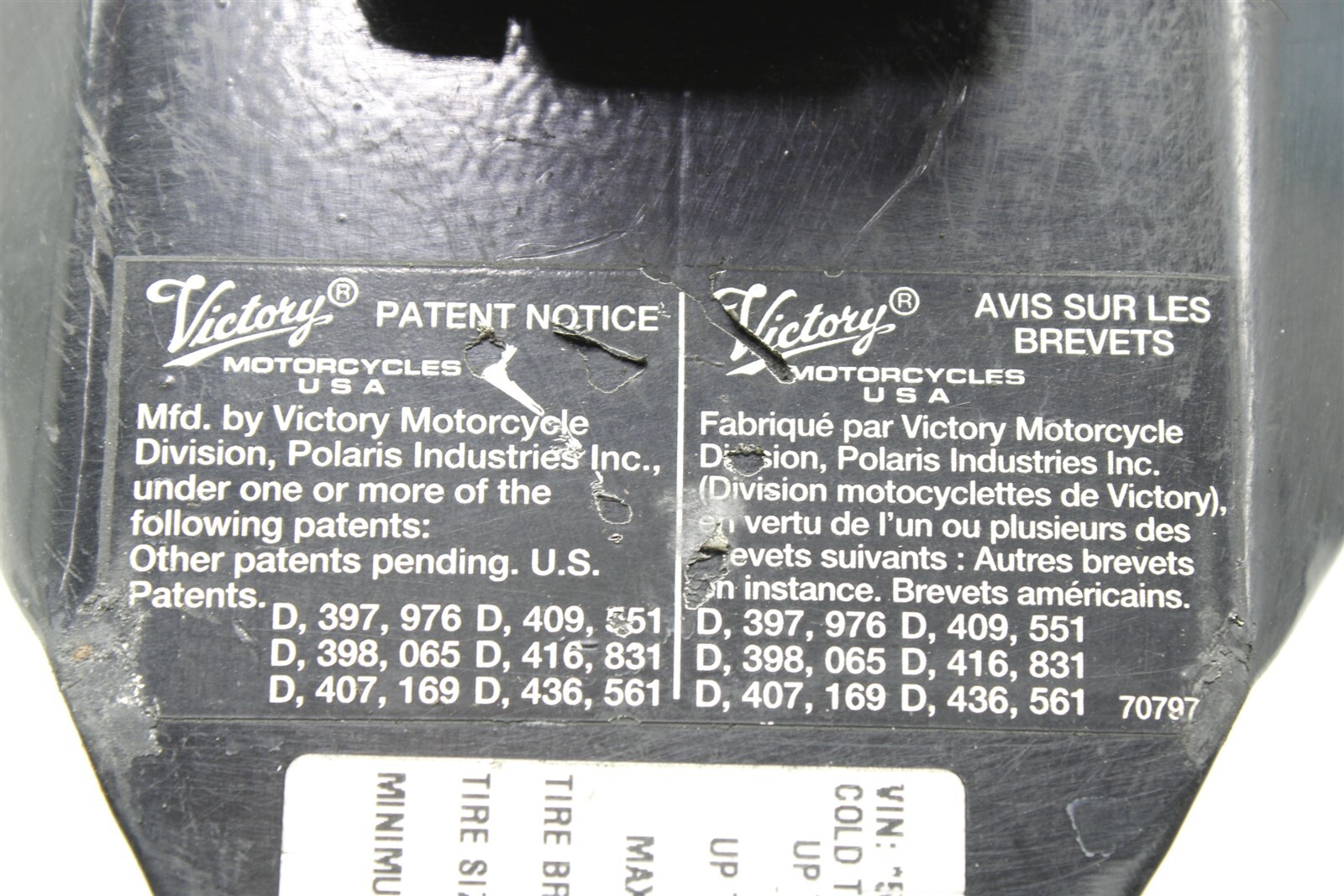2003 Victory V92 Touring Deluxe Rear Subframe Mount Bracket