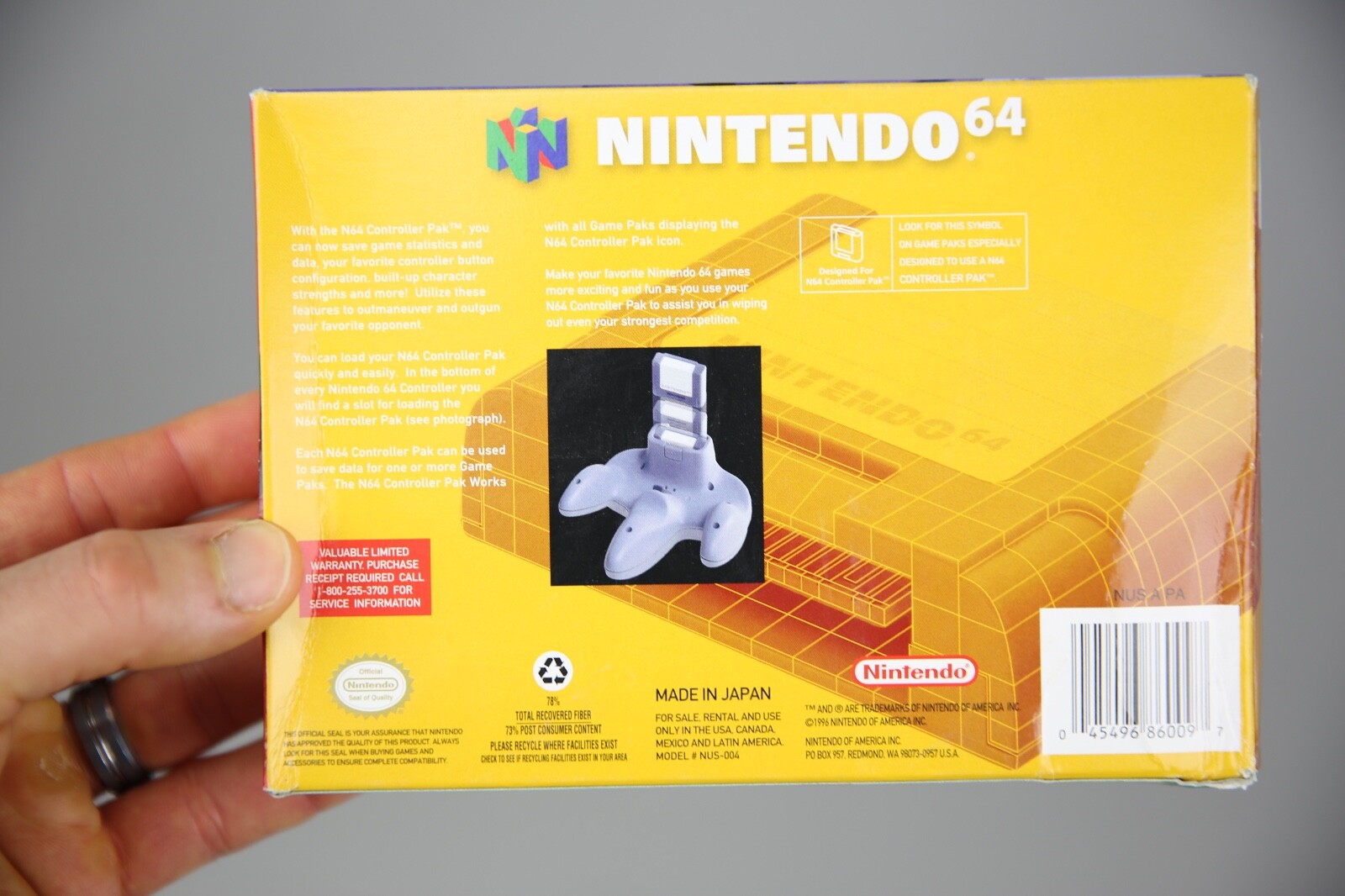 NINTENDO 64 RF SWITCH RF MODULATOR *EMPTY BOX ONLY* VINTAGE 1996