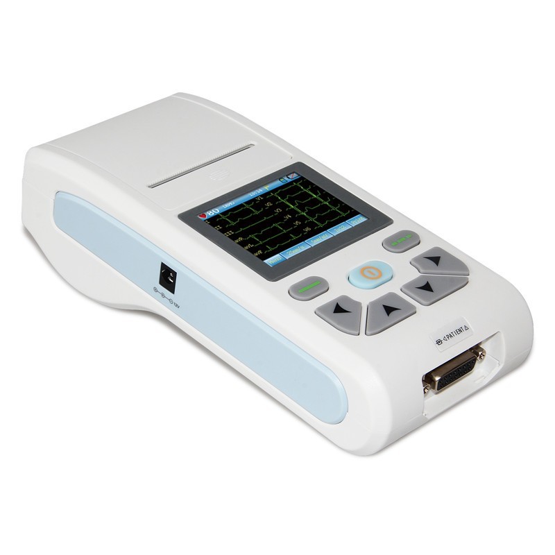 Touch Screen ECG90A EKG Machine:12-Lead, Single Channel, USB, Software & Printer