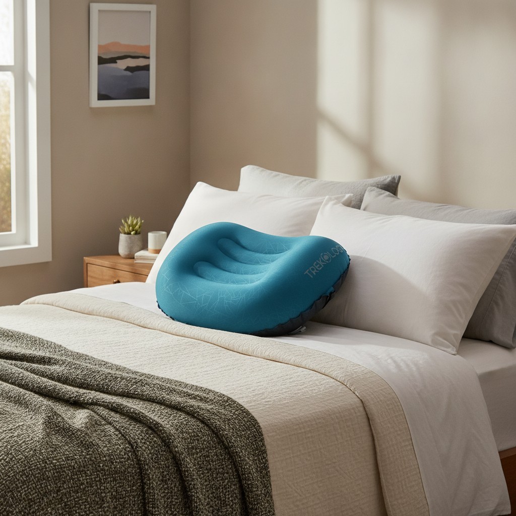 Water-Resistant Inflatable Travel Pillow - Lightweight & Ergonomic Design, 16x12