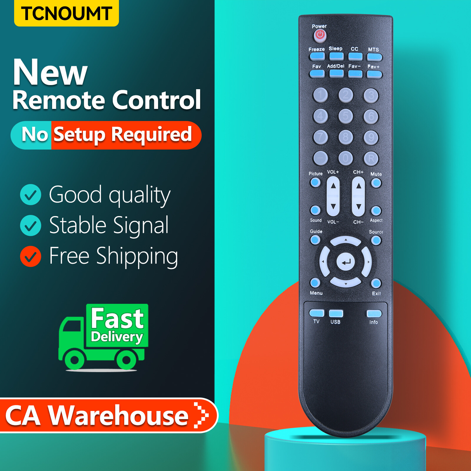 New Remote Control For Sceptre TV X409BV-FHD X408BV-FHD X420BV-FHD X405BV-FHD