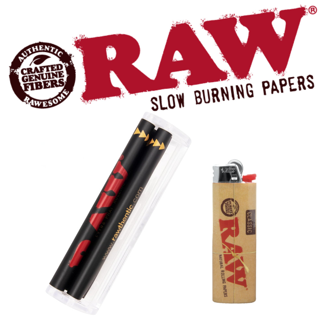 RAW Phatty Roller 125mm + RAW BIC Lighter | King Size Rolling Combo