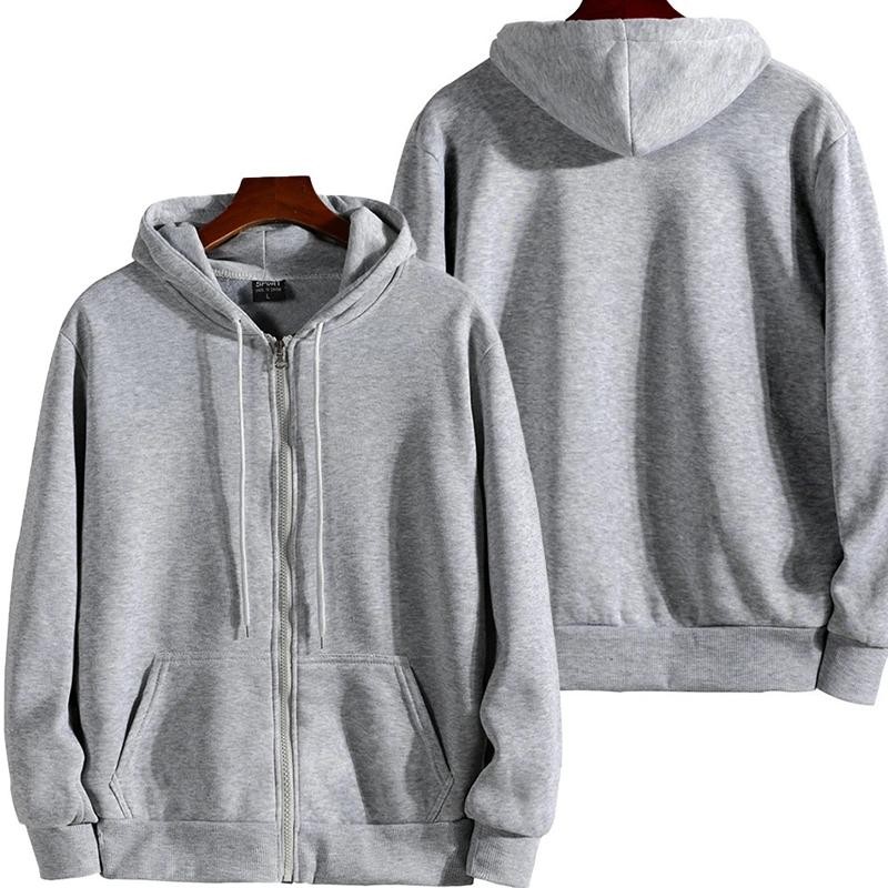 Men’s Casual Zipper Hoodie Long Sleeve Autumn Winter Loose Fit Clothing