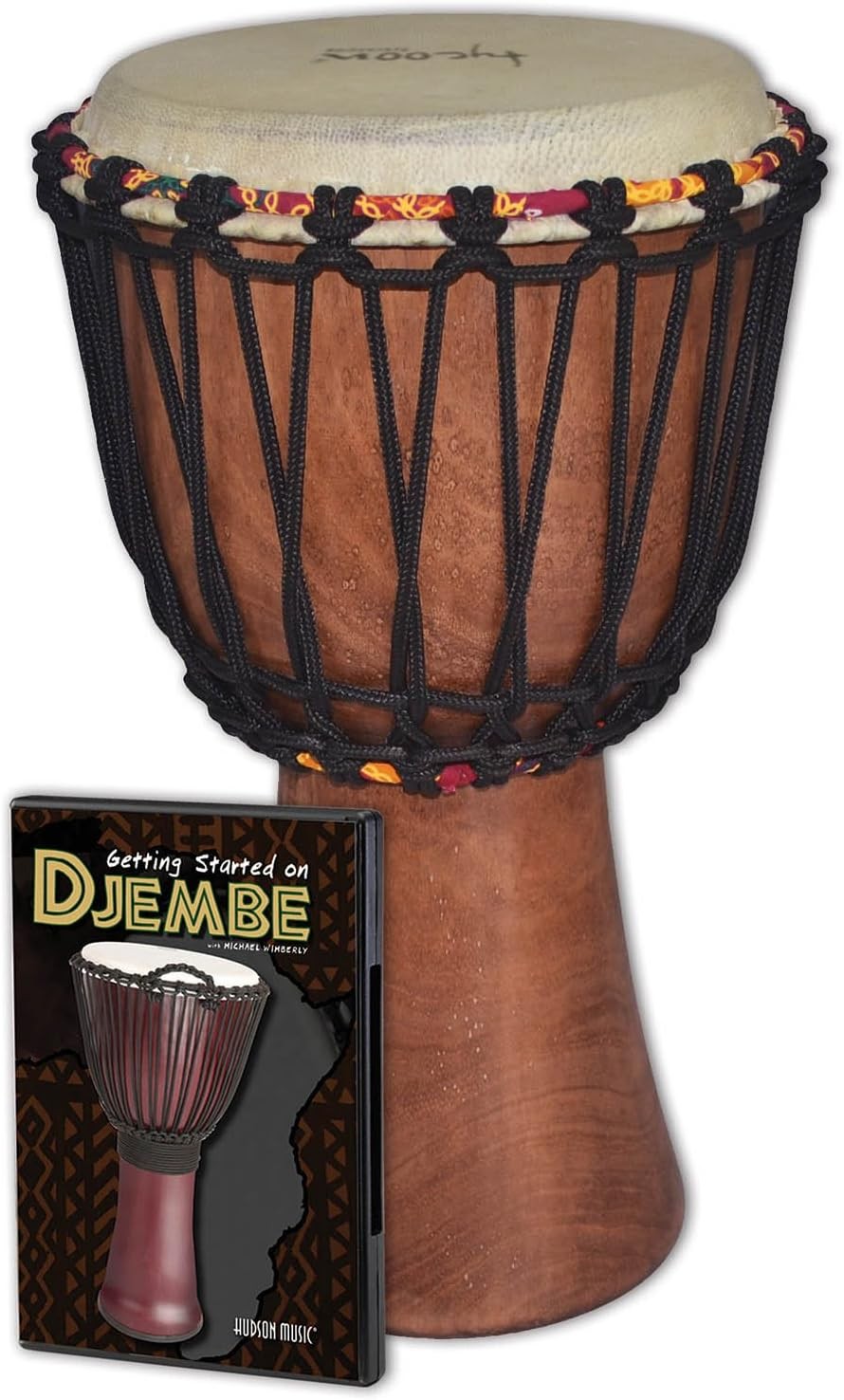 Tycoon Percussion Djembe Drum Beginner Starter Kit w/ DVD Instruction
