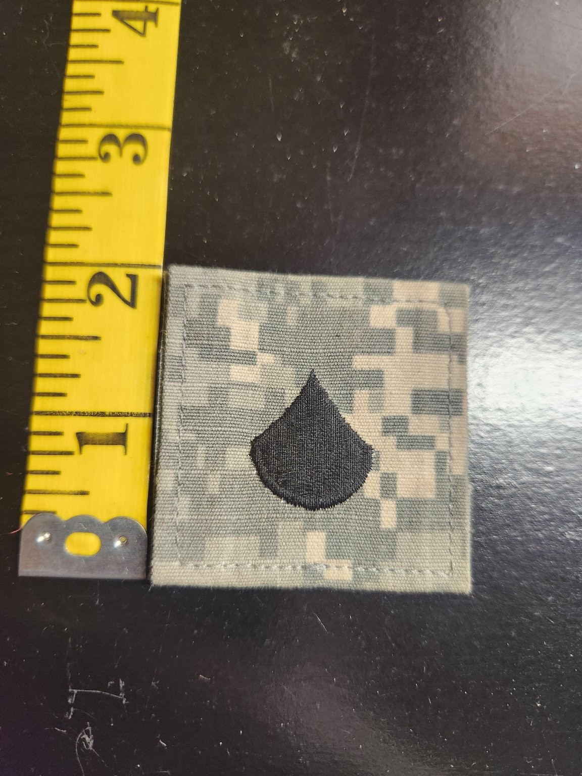 US Army Private E-1 Rank Patch ACU UCP Digital Camo Hook Loop