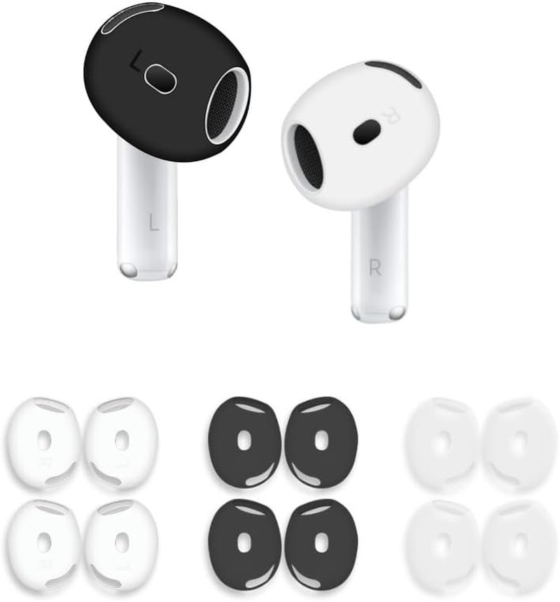 6 Pairs Ear Cover for Airpods 4,Anti Slip Ear Skin Tips Accessories Sport Ultra