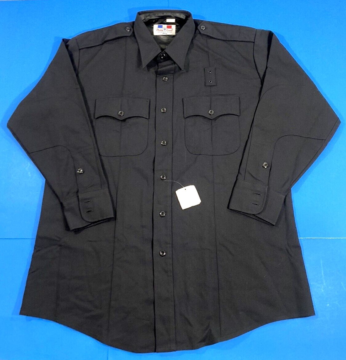 NEW FLYING CROSS 48W39 MENS L/S DELUXE TACTICAL SHIRT LAPD NAVY MENS 17.5 x 33