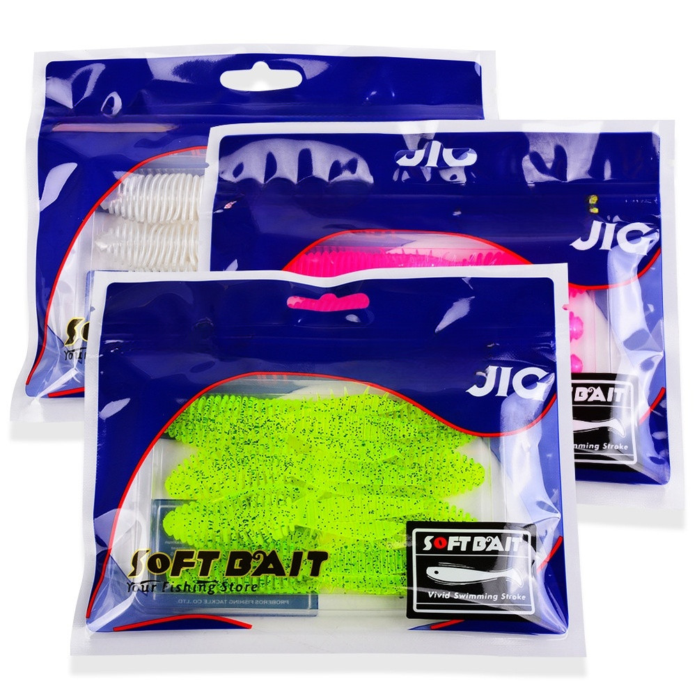 9cm Flat Body Soft Lure with Triple Split Tail for Bass and Perch Fishing