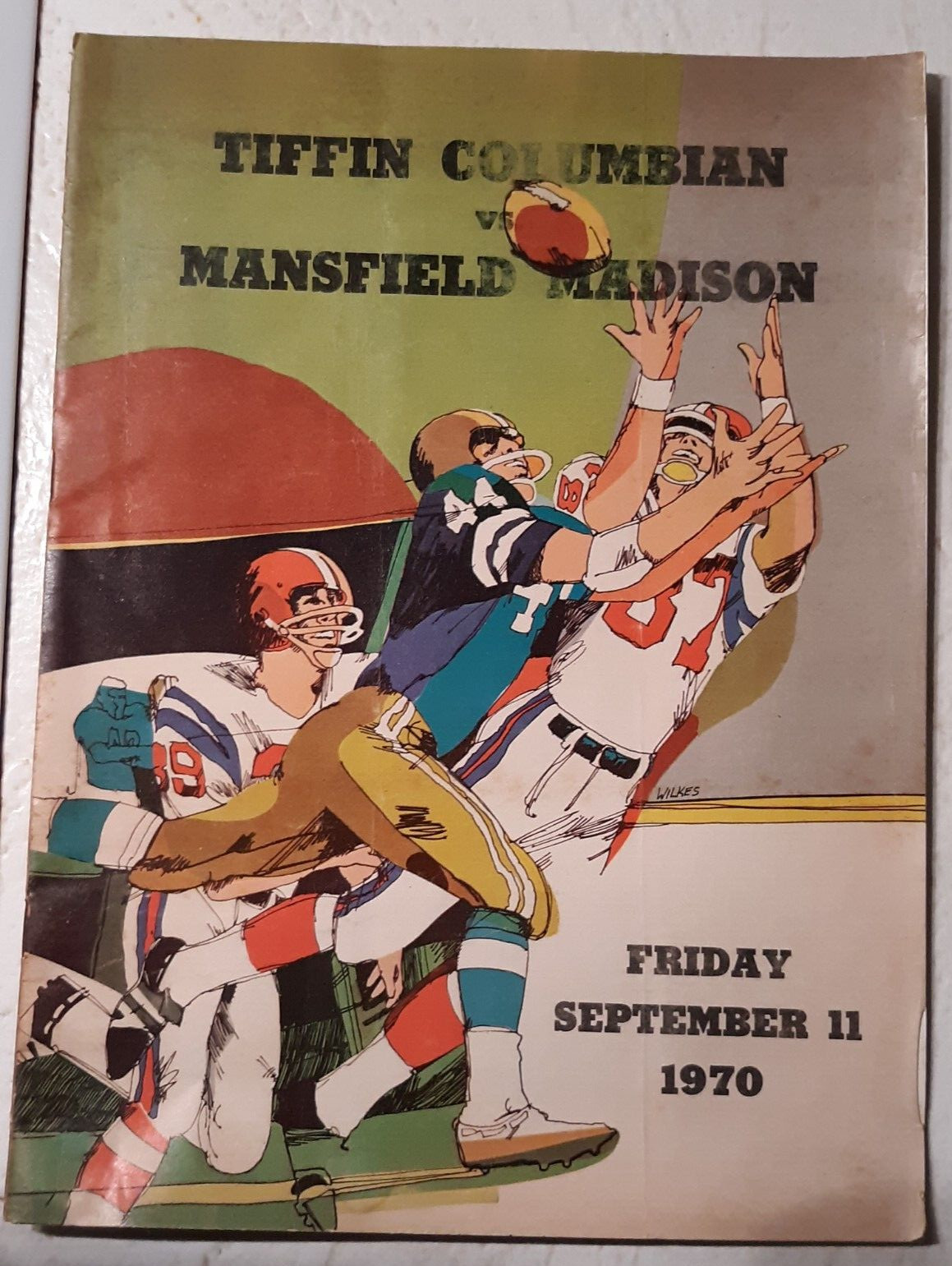 Tiffin Columbian vs Mansfield Madison football program Sept 11, 1970