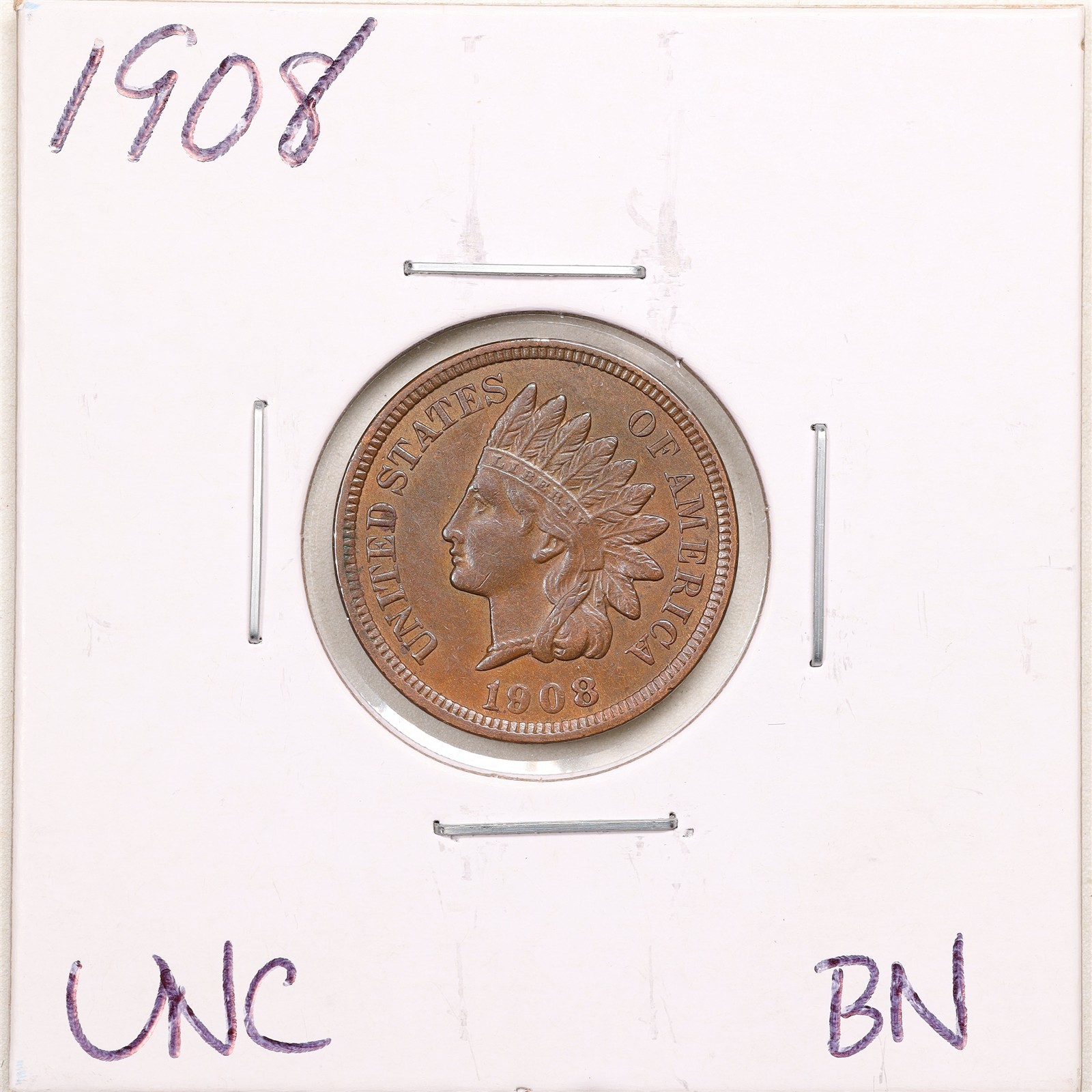 1908 1C Indian Head Cent in UNC BN Condition #5367
