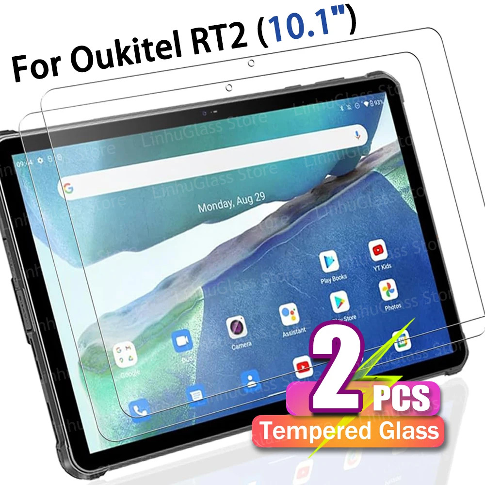 2PCS OUKITEL RT2 rt2 10.1 inch 2022 Tempered Glass Film Cover Screen Protector