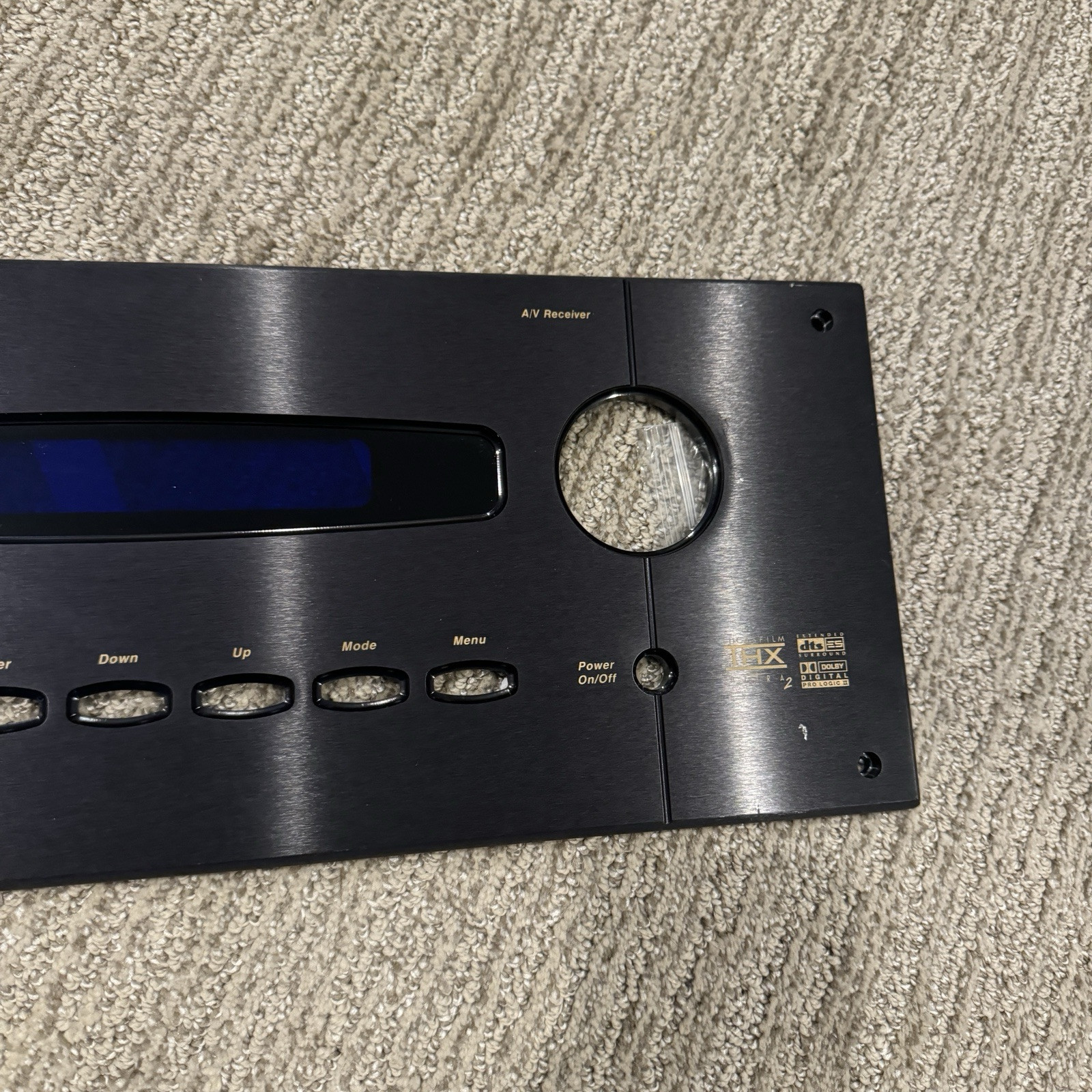 B&K AVR507 FRONT PANEL ASSEMBLY - WITH SCREWS - EXCELLENT CONDITION